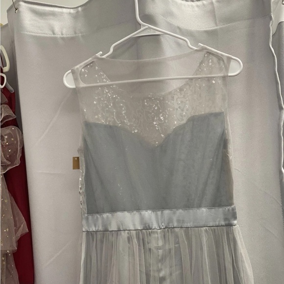 Sparkling Silver Sequin women’s long dress - Picture 2 of 3